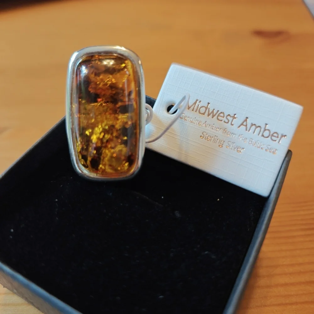 925 Midwest Amber Ring - Picture 3 of 16